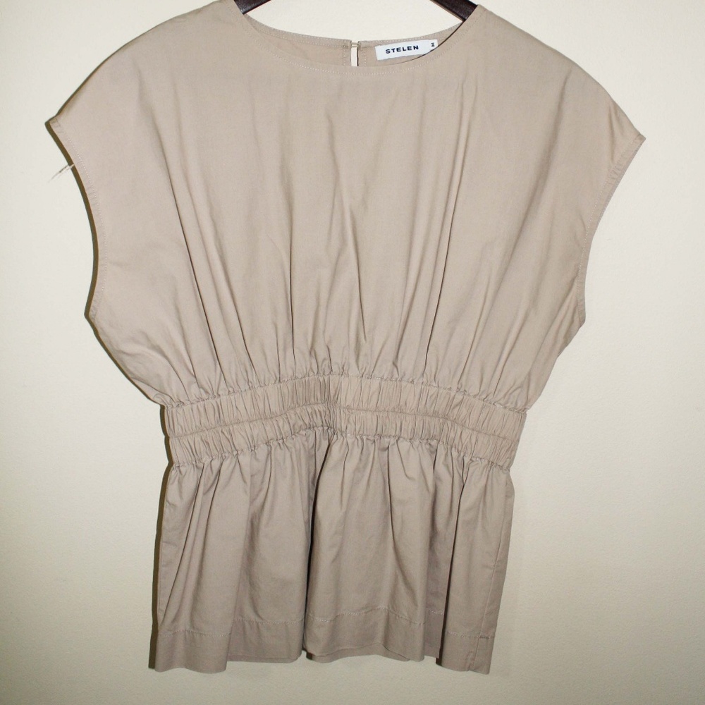 Stelen Need Supply Beige Top with Ruched Waist